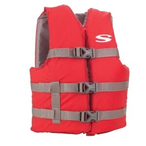 Youth Red Life Jacket with Logo